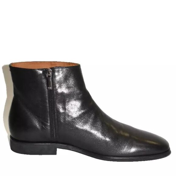New! Bruno Magli Men\'s Raging Leather Zip Ankle Boot Black Size 13 M DD314A main image 6
